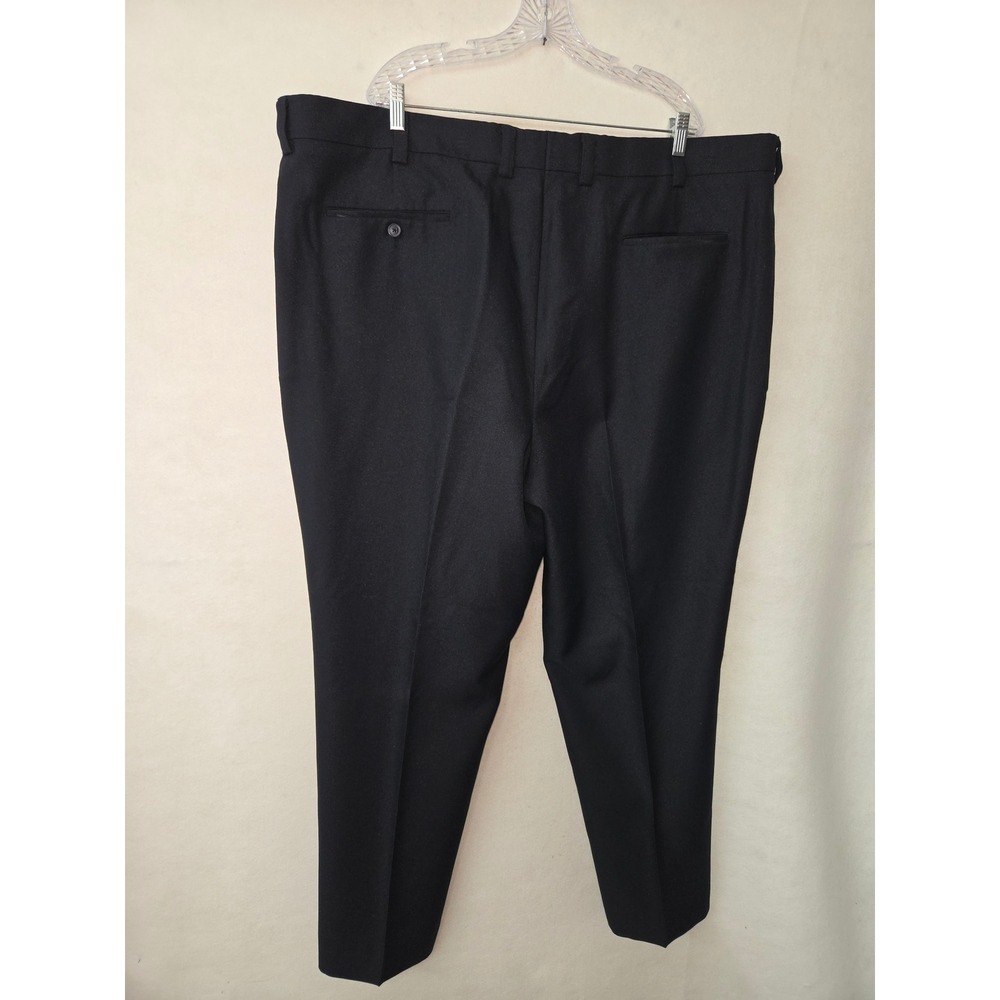 CM Gold Series Mens Navy Blue Dress Pants Flat Front 50x32 Big & Tall Polyester - Picture 2 of 11